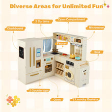 Load image into Gallery viewer, Corner Kitchen Playset with Large Fridge for Toddlers 3+ Years Old