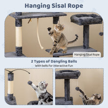 Load image into Gallery viewer, 136cm Tall Multi-Layer Cats Tower with 2 Padded Perches