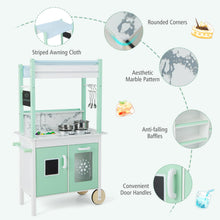 Load image into Gallery viewer, 2 in 1 Kids Play Kitchen, Lighted Toy Kitchen and Grocery Store with Remote Control, Adjustable Brightness