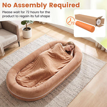 Load image into Gallery viewer, Human Dog Bed with Plush Blanket, Washable Cover