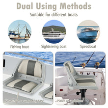 Load image into Gallery viewer, Folding Boat Seat with Waterproof Low Back