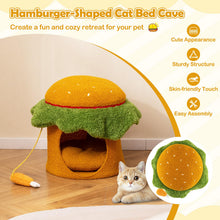 Load image into Gallery viewer, Cat House, Hamburger-Shaped Cats Cave Bed | Small Kitten Condo Furniture