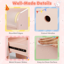Load image into Gallery viewer, Kids Dressing Table, Girls Vanity Set with Lighted Mirror