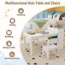 Load image into Gallery viewer, Kids Art Table and Chairs Set with Paper Roll and Storage Shelves