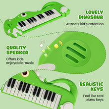 Load image into Gallery viewer, 25 Key Portable Digital Piano with Built-in Music & Light (Dinosaur)