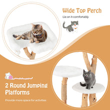 Load image into Gallery viewer, Solid Wood Cat Tree, Modern Wooden Cat Tower with Perch