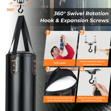 Load image into Gallery viewer, Unfilled Heavy Boxing Bag Set with 12OZ Gloves