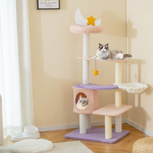 Load image into Gallery viewer, Cat Tree, Modern Cat Tower with Scratching Posts, Cat Condo, Plush Perch, Hammock