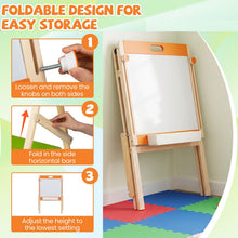 Load image into Gallery viewer, 2 in 1 Kids Easel, Double-Sided Easel with Adjustable Whiteboard