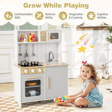 Load image into Gallery viewer, Toddler Wooden Toy Kitchen with Lights and Sounds