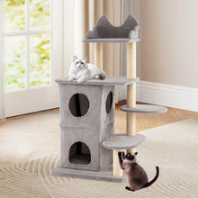 Load image into Gallery viewer, 123cm Tall Multi-Layer Cats Tower with Plush Perch