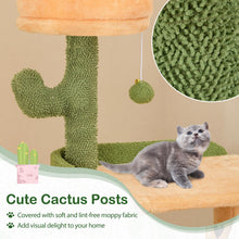Load image into Gallery viewer, 160 CM Cactus Cat Tree with Sisal Scratching Posts for Indoor Cats