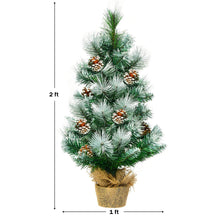Load image into Gallery viewer, 2FT Artificial Mini Tabletop Christmas Tree with Base
