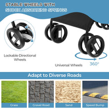 Load image into Gallery viewer, Foldable Pet Stroller with 4-Level Adjustable Canopy and Storage Basket