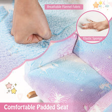 Load image into Gallery viewer, Upholstered Flannel Children Armchair with Anti-Slip Foot Pads