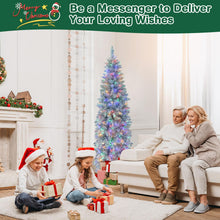 Load image into Gallery viewer, 5 FT/6 FT Pre-Lit Hinged Christmas Tree with Verdant Branches Tips