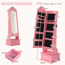 Load image into Gallery viewer, Kids Jewelry Cabinet Children Jewelry Organizer with Lights