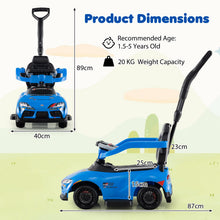 Load image into Gallery viewer, 3 in 1 Ride on Push Car, Licensed Toyota Stroller Sliding Walking Car with Handle