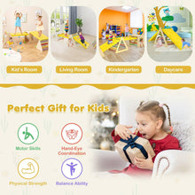 Load image into Gallery viewer, 5 in 1 Kids Climbing Set, Wooden Toddler Climber with 2 Ramps, 2 Triangle Ladders & 1 Cube