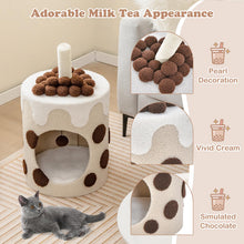 Load image into Gallery viewer, 67cm Cat Tree, Boba Cute Cats Condo with Scratching Post, Dangling Ball and Soft Cushion
