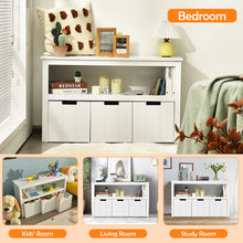 Load image into Gallery viewer, Children Bookcase with Drawers & Large Open Shelf