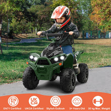 Load image into Gallery viewer, Kids Electric Quad Bike, 12V Battery Powered Toy Car with Music, Lights, Horn