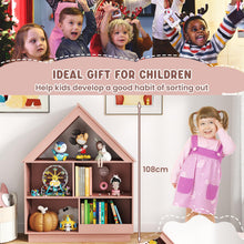 Load image into Gallery viewer, Kids Bookcase, 3-Tier Children Bookshelf with Anti-toppling Devices