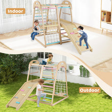 Load image into Gallery viewer, 8-in-1 Jungle Gym Wooden Montessori Climber Playset
