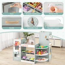 Load image into Gallery viewer, Kids Grocery Store Wooden Pretend Play Shop with Coffee Maker