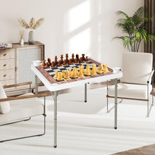 Load image into Gallery viewer, 90 CM Folding Chess Table with Cup Holders and Removable Mat
