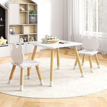 Load image into Gallery viewer, Children Activity Table with 2 Chairs and Pine Wood Legs