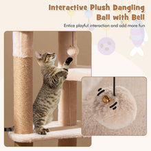 Load image into Gallery viewer, 164 cm Cat Tree with Jute Scratching Posts and Dangling Balls