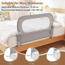 Load image into Gallery viewer, Bed Rail, Swing Down Toddler Safety Beds Guard with Adjustable Height