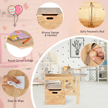 Load image into Gallery viewer, 3 in 1 Kids Storage Bench Convertible Toy Storage Box with Safety Hinge