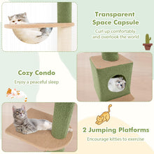 Load image into Gallery viewer, Floor to Ceiling Cat Tree, 5 Tier Tall Cat Tower with 218-270cm Adjustable Height
