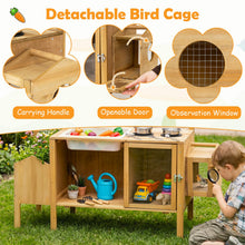 Load image into Gallery viewer, Wooden Chef Pretend Kitchen Playset with Detachable Bird Cage