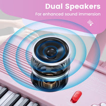Load image into Gallery viewer, 61 Key Electric Keyboard Piano, Portable Digital Piano with Microphone