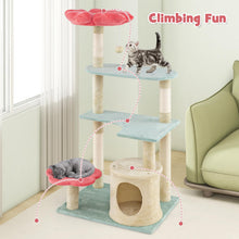 Load image into Gallery viewer, Cat Tree, Multi-Level Cat Tower with Sisal Scratching Posts(123cm Tall)