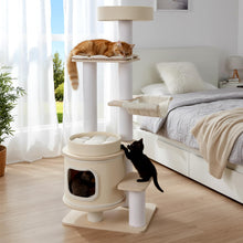 Load image into Gallery viewer, Cat Tree, Tall Multi-Layer Cats Tower with Comfy Padded Top Perch