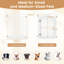 Load image into Gallery viewer, 8-Panel 80CM Tall Plastic Dog Panel
