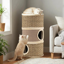 Load image into Gallery viewer, Cat House for Indoor Cats, 3/4-Story Cat Hideaway Cave Bed