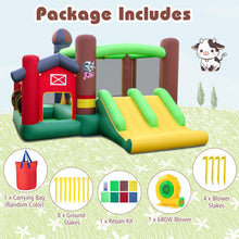 Load image into Gallery viewer, Kids Bounce Castle, Inflatable Trampoline Bouncy House with Dual Slides
