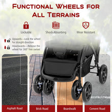 Load image into Gallery viewer, Double Seat Stroller with Adjustable Push Handle and Foot Rest