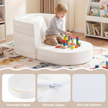 Load image into Gallery viewer, Kids Sofa Bed, 3-in-1 Convertible Modular Toddler Play Couch Lounger
