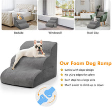 Load image into Gallery viewer, 3 Tiers Dog Ladder with Removable Cover and Non-Slip Bottom