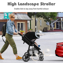 Load image into Gallery viewer, Baby Stroller, Foldable Toddler Pushchair with Adjustable Backrest & Canopy