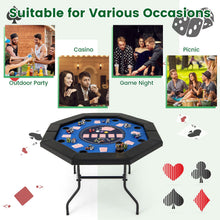 Load image into Gallery viewer, 1.3M/48 Inches Foldable Poker Table