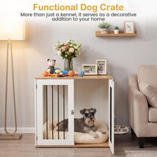 Load image into Gallery viewer, Dog Crate Furniture, Wooden Dogs Cage | 80cm Indoor Puppy Kennel Pet House Side Table