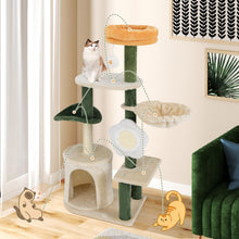 Load image into Gallery viewer, Cat Tree, Kitty Tower with Cozy Condo, Scratching Posts & Sisal Board