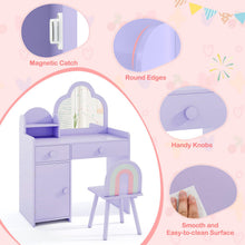 Load image into Gallery viewer, Kids Vanity Table and Chair Set
